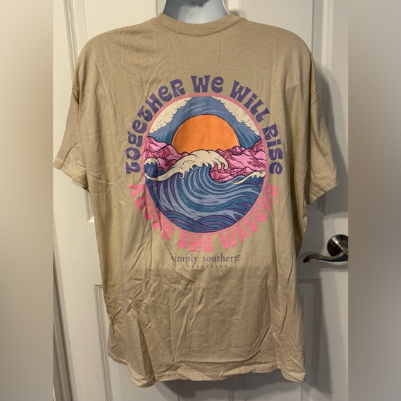 Simply Southern Beige Short Sleeve Tee - Picture 3 of 5